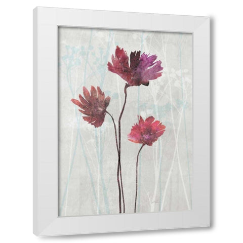 Blush Blooms 2 White Modern Wood Framed Art Print by Roko, Ken