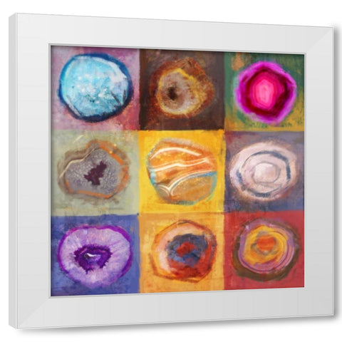 Side By Side 1 White Modern Wood Framed Art Print by Roko, Ken