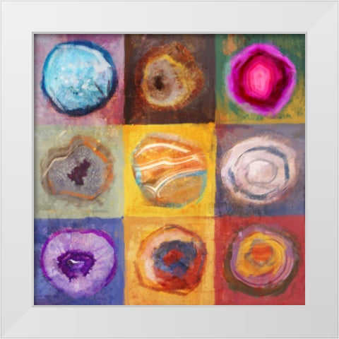 Side By Side 1 White Modern Wood Framed Art Print by Roko, Ken