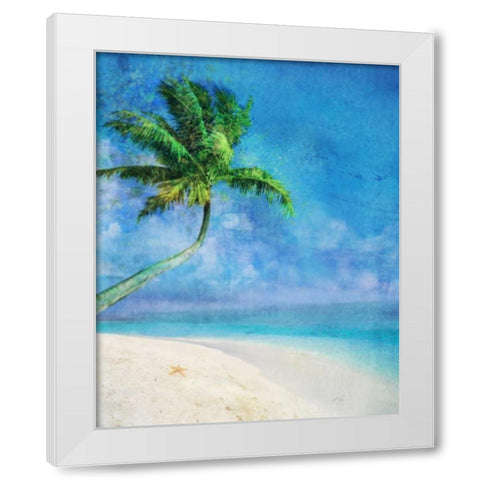 Palm Beach and Starfish White Modern Wood Framed Art Print by Roko, Ken