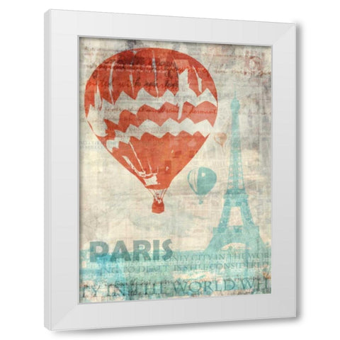 Paris Travel White Modern Wood Framed Art Print by Roko, Ken