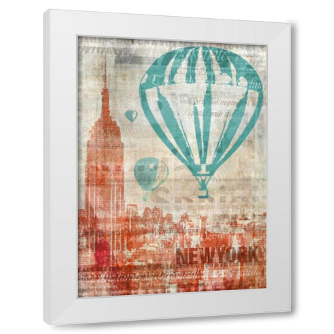 New York Travel White Modern Wood Framed Art Print by Roko, Ken