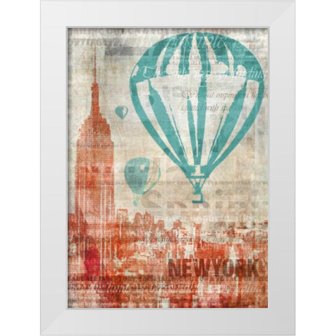 New York Travel White Modern Wood Framed Art Print by Roko, Ken