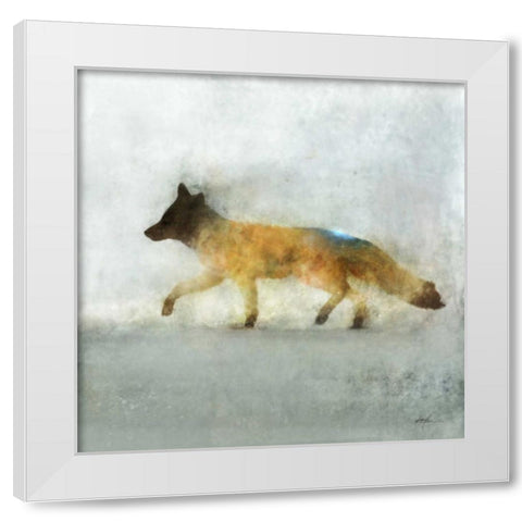Fox Hunt 1 White Modern Wood Framed Art Print by Roko, Ken