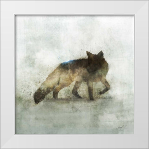 Fabulous Fox White Modern Wood Framed Art Print by Roko, Ken