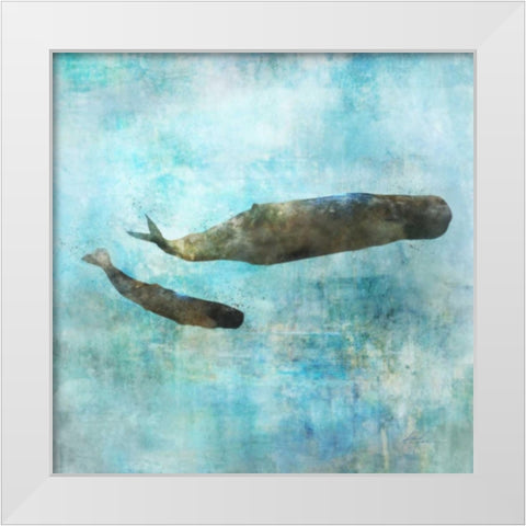Ocean Whale 2 White Modern Wood Framed Art Print by Roko, Ken