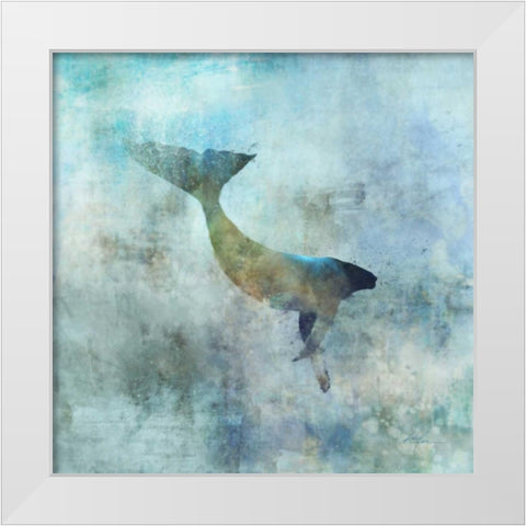 Ocean Whale 3 White Modern Wood Framed Art Print by Roko, Ken