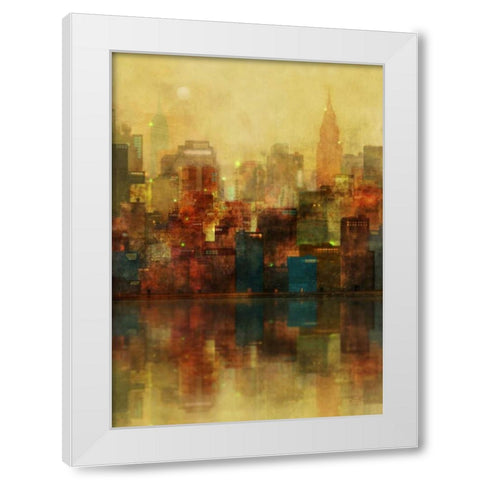 New York Sunshine White Modern Wood Framed Art Print by Roko, Ken