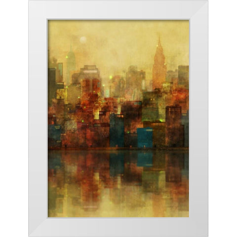 New York Sunshine White Modern Wood Framed Art Print by Roko, Ken