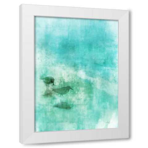 Seashore Stroll 1 White Modern Wood Framed Art Print by Roko, Ken