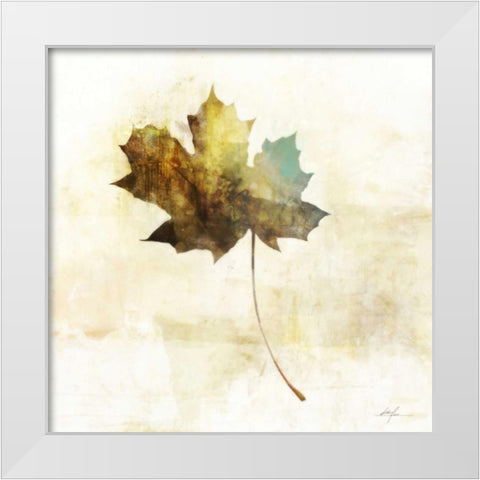 Falling Maple Leaf 2 White Modern Wood Framed Art Print by Roko, Ken