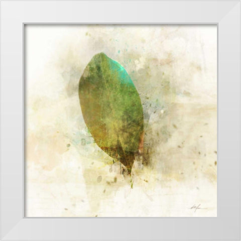 Falling Birch Leaf White Modern Wood Framed Art Print by Roko, Ken