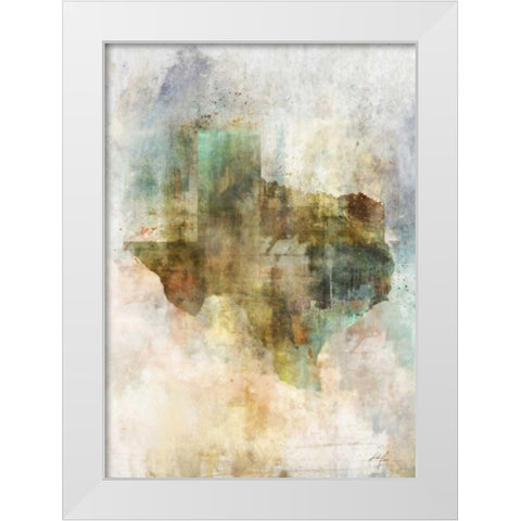 Earth Tones Texas White Modern Wood Framed Art Print by Roko, Ken