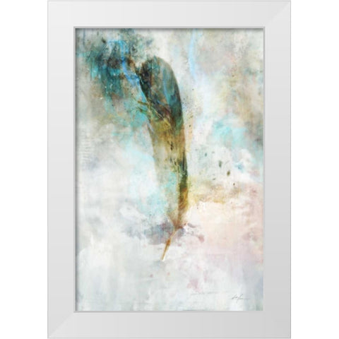 Celestial Feather 1 White Modern Wood Framed Art Print by Roko, Ken
