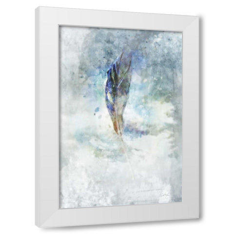 Celestial Feather 2 White Modern Wood Framed Art Print by Roko, Ken