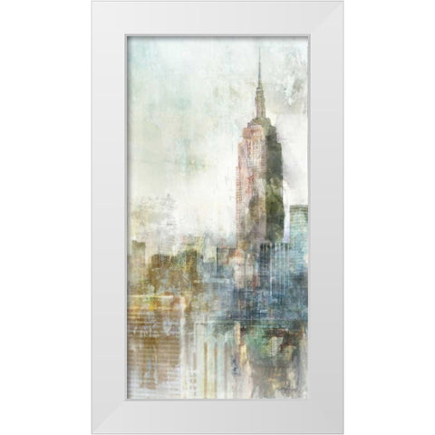 Heart Of The City White Modern Wood Framed Art Print by Roko, Ken