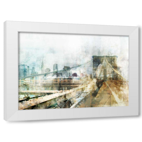 Bridge Impression White Modern Wood Framed Art Print by Roko, Ken