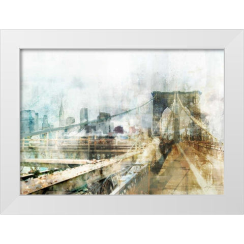 Bridge Impression White Modern Wood Framed Art Print by Roko, Ken