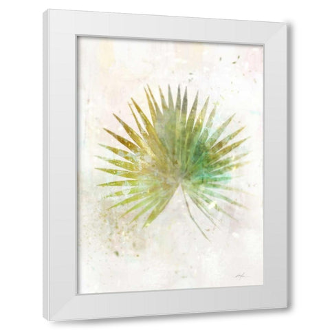 Textured Fan Palm White Modern Wood Framed Art Print by Roko, Ken