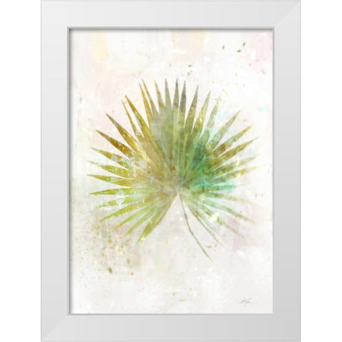 Textured Fan Palm White Modern Wood Framed Art Print by Roko, Ken