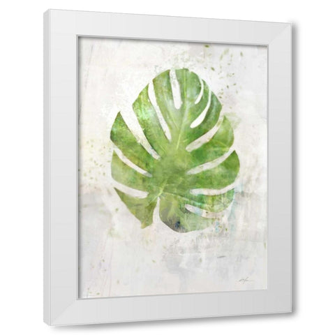 Textured Split Leaf Palm White Modern Wood Framed Art Print by Roko, Ken