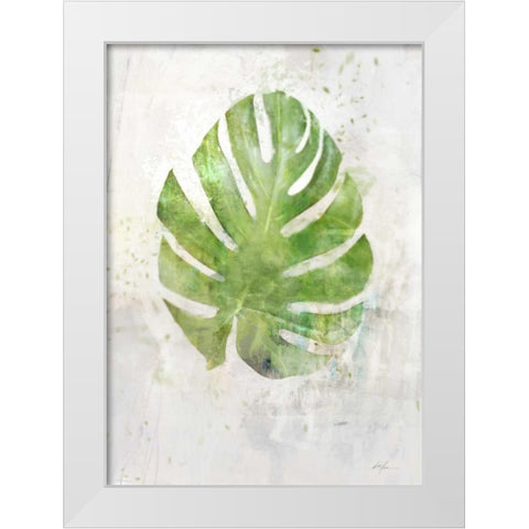 Textured Split Leaf Palm White Modern Wood Framed Art Print by Roko, Ken