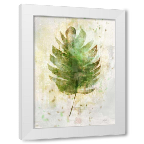 Textured Tropical Palm White Modern Wood Framed Art Print by Roko, Ken