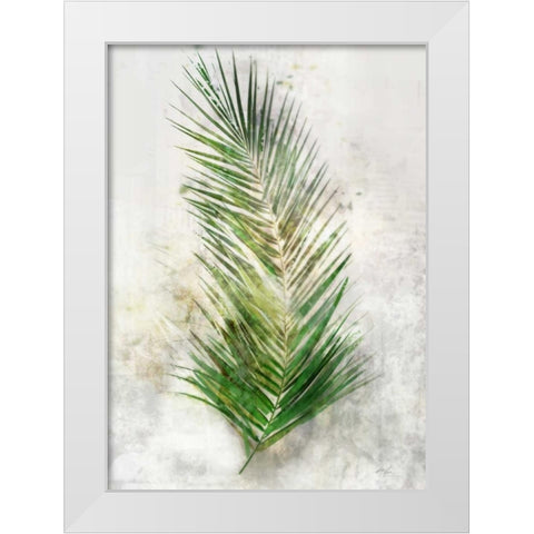 Textured Areca Palm White Modern Wood Framed Art Print by Roko, Ken