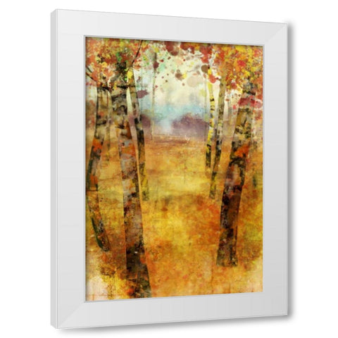 Splashes of Fall White Modern Wood Framed Art Print by Roko, Ken