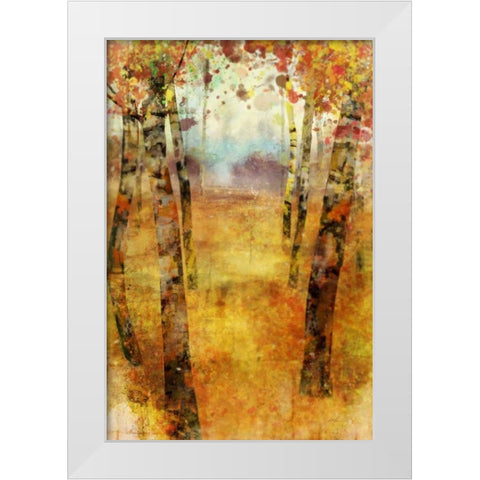 Splashes of Fall White Modern Wood Framed Art Print by Roko, Ken