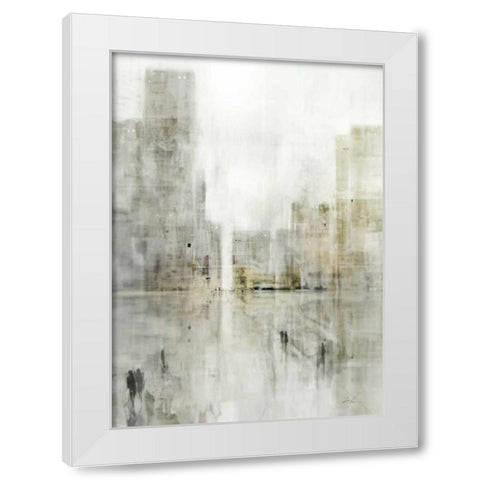 City Path White Modern Wood Framed Art Print by Roko, Ken