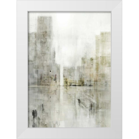 City Path White Modern Wood Framed Art Print by Roko, Ken