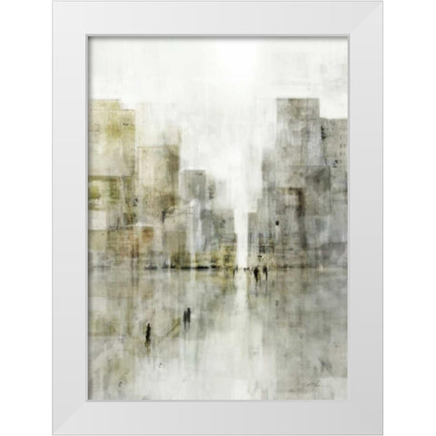 Urban Path White Modern Wood Framed Art Print by Roko, Ken