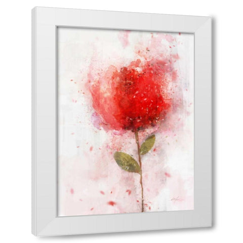 Exuberant Floral White Modern Wood Framed Art Print by Roko, Ken