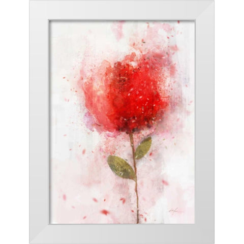 Exuberant Floral White Modern Wood Framed Art Print by Roko, Ken