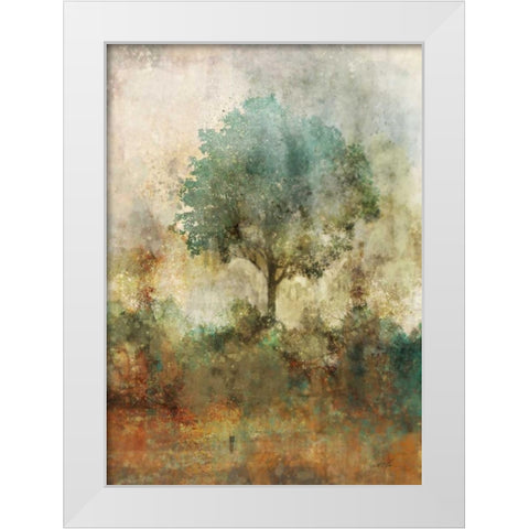 Shady Tree White Modern Wood Framed Art Print by Roko, Ken