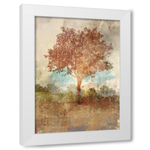 Sun Dappled Tree White Modern Wood Framed Art Print by Roko, Ken