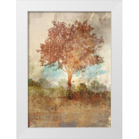 Sun Dappled Tree White Modern Wood Framed Art Print by Roko, Ken
