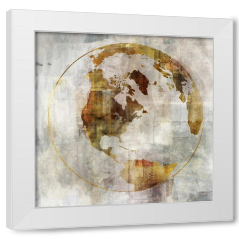 Worlds Apart White Modern Wood Framed Art Print by Roko, Ken