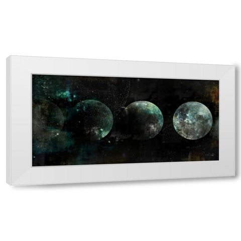 Moon Phases White Modern Wood Framed Art Print by Roko, Ken