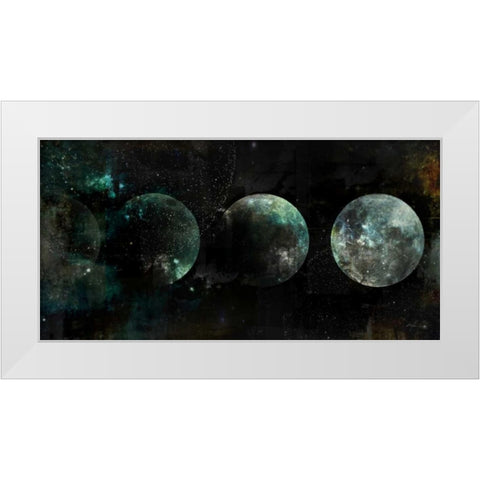 Moon Phases White Modern Wood Framed Art Print by Roko, Ken
