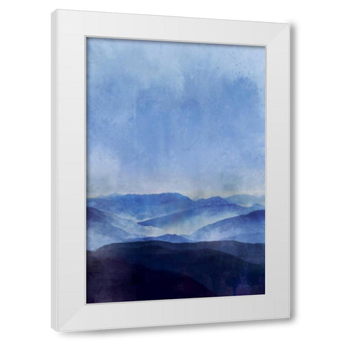 Indigo Range White Modern Wood Framed Art Print by Roko, Ken