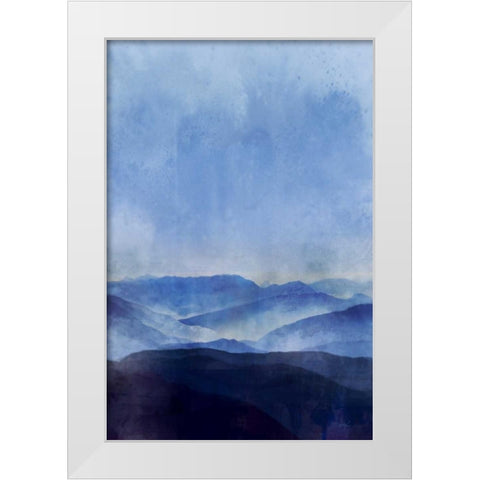 Indigo Range White Modern Wood Framed Art Print by Roko, Ken