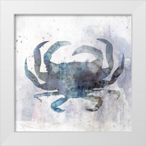 Coastal Mist Crab White Modern Wood Framed Art Print by Roko, Ken