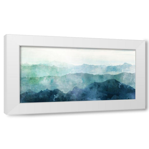 Blue Range White Modern Wood Framed Art Print by Roko, Ken