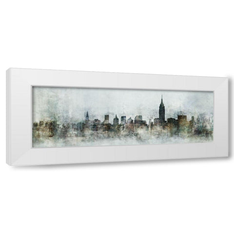 Big City Skyline White Modern Wood Framed Art Print by Roko, Ken