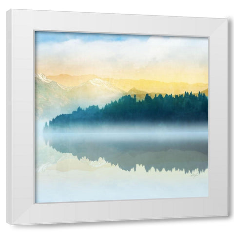 Mountain Lake 2 White Modern Wood Framed Art Print by Roko, Ken