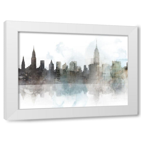 City Mood, NYC White Modern Wood Framed Art Print by Roko, Ken