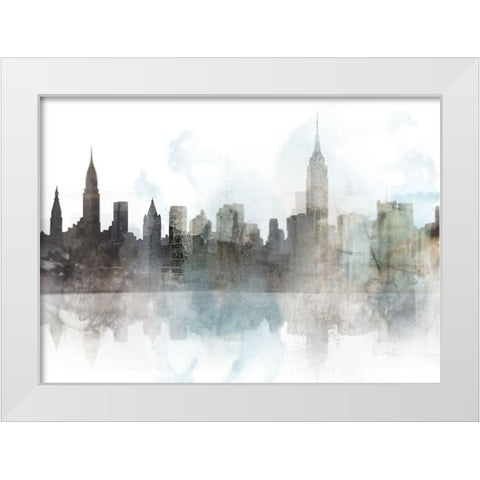 City Mood, NYC White Modern Wood Framed Art Print by Roko, Ken