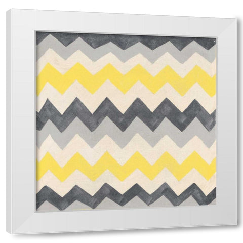 Exotic Textile 2 White Modern Wood Framed Art Print by Grijalva, Tom